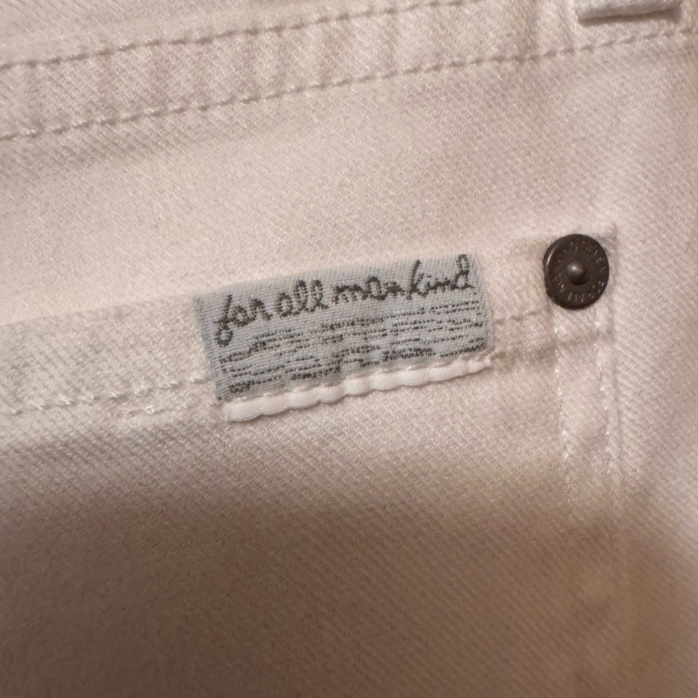 7 For All Mankind Women’s The Slim Cigarette Denim Jeans in Cleaned White NWT - Picture 6 of 15
